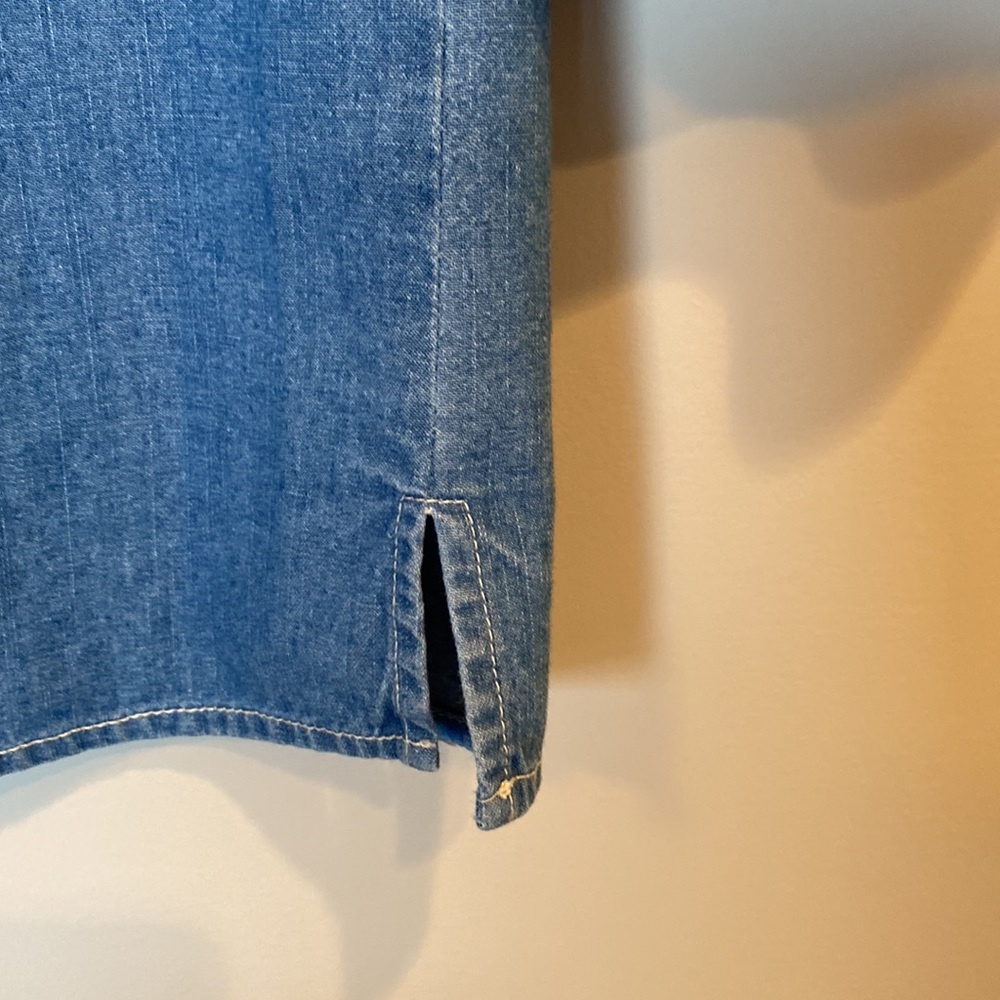 Draper James Chambray Bell Sleeves Button Down Sz 0 - Picture 8 of 11